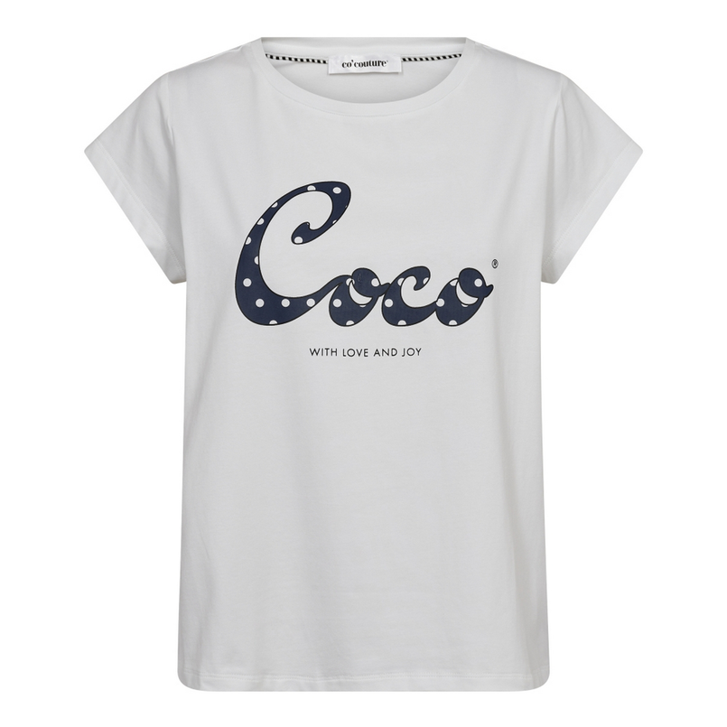 Co Couture Dames Top Dot Coco Tee Wit