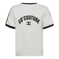 Co Couture Dames Top Edge Stripe V-tee OFF-WHITE