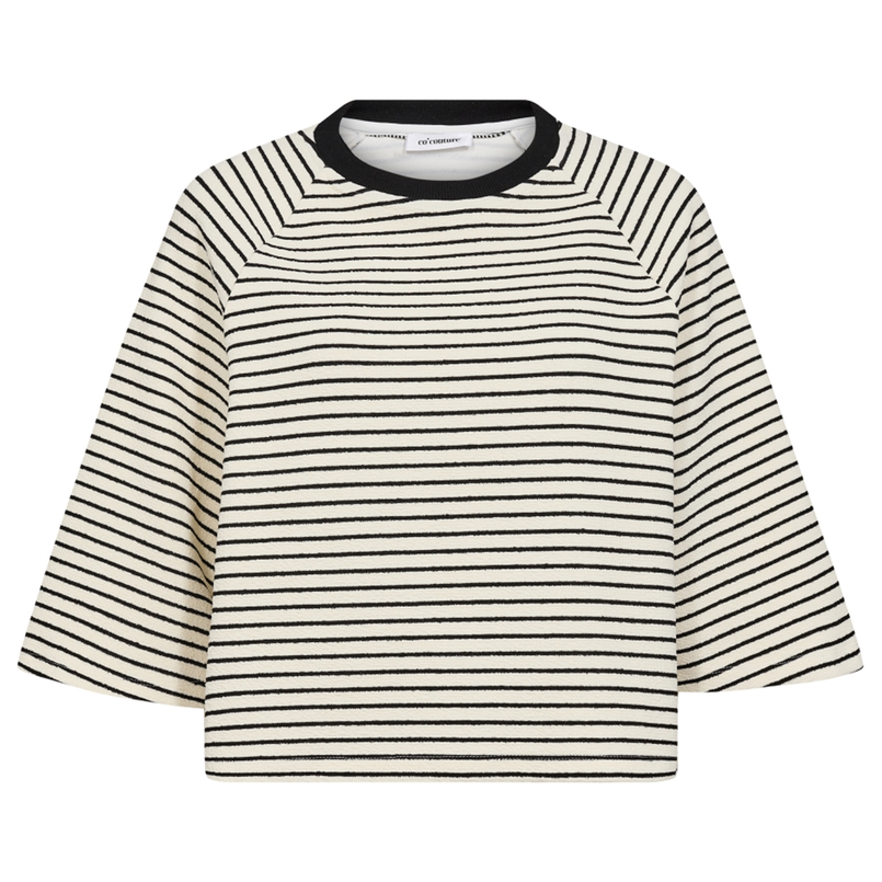 Co Couture Dames Top Erin Stripe Tee Zwart dessin