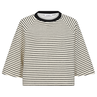 Co Couture Dames Top Erin Stripe Tee Zwart dessin