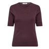 Co Couture Dames Top Granny Ss Tee Wine
