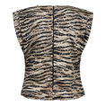 Co Couture Dames Top Tiger Sequin Top Zwart dessin