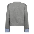 Co Couture Dames Trui 37035 DANIELLA CUFF SWEATER Lichtgrijs