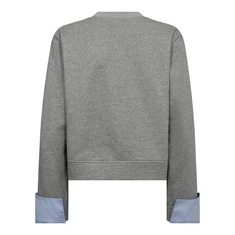 Co Couture Dames Trui 37035 DANIELLA CUFF SWEATER Lichtgrijs