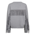Co Couture Dames Trui Stud Fringe Sweat Lichtgrijs