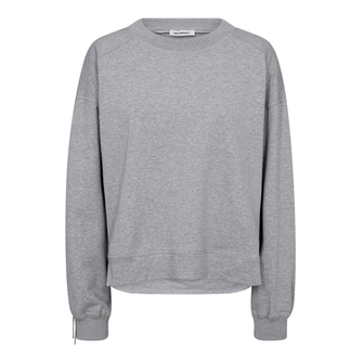 Co Couture Dames Trui Stud Fringe Sweat Lichtgrijs