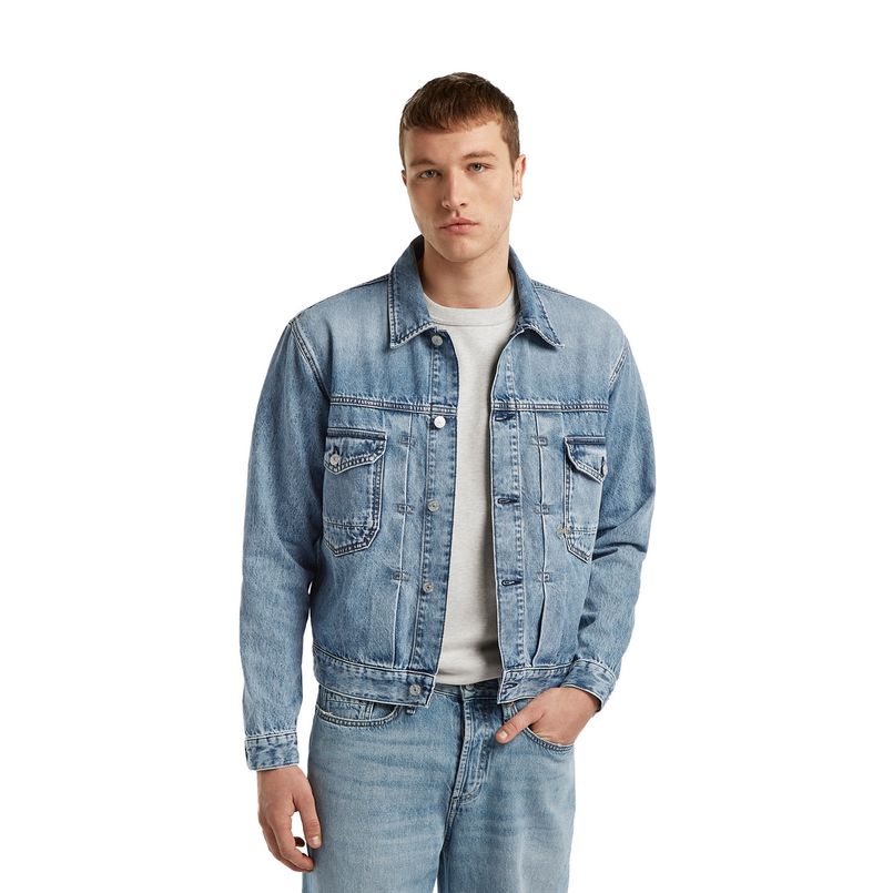 Denham Heren Overhemd 01-25-02-21-008 Blauw mele