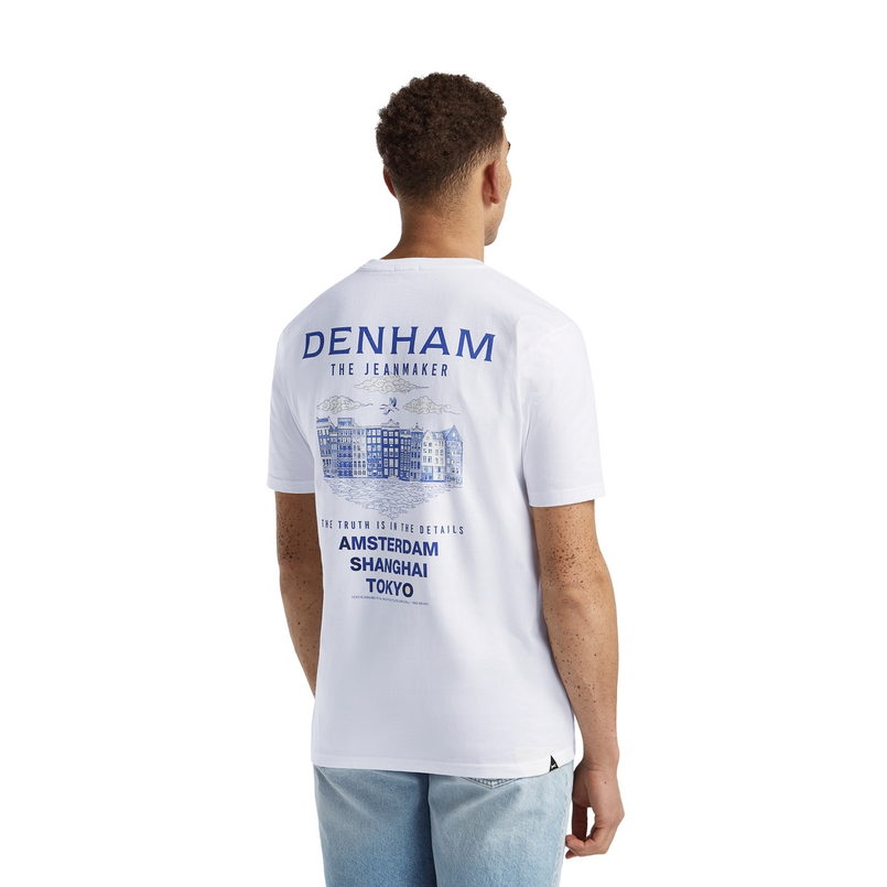 Denham Heren T-shirt 01-25-04-52-050 Wit