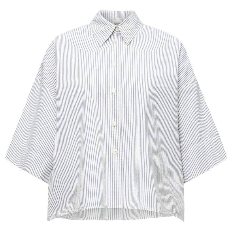 Drykorn Dames Blouse 142081 Yarika Blauw dessin