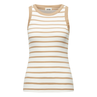 Drykorn dames singlet met streep Bruin dessin