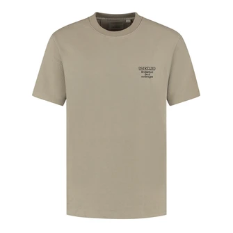 Dstrezzed Heren Overhemd Lasse Tee Graphic Khakigroen