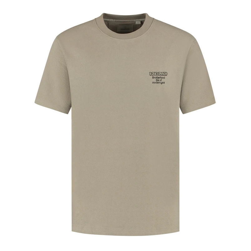Dstrezzed Heren Overhemd Lasse Tee Graphic Khakigroen