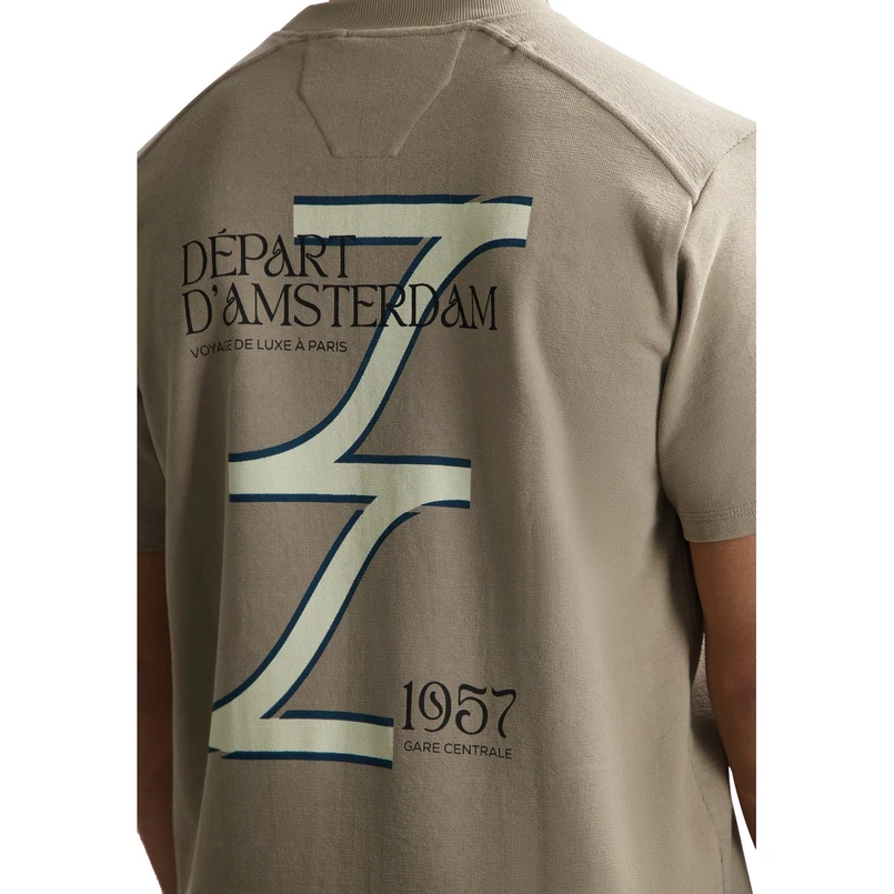 Dstrezzed Heren Overhemd Lasse Tee Graphic Khakigroen
