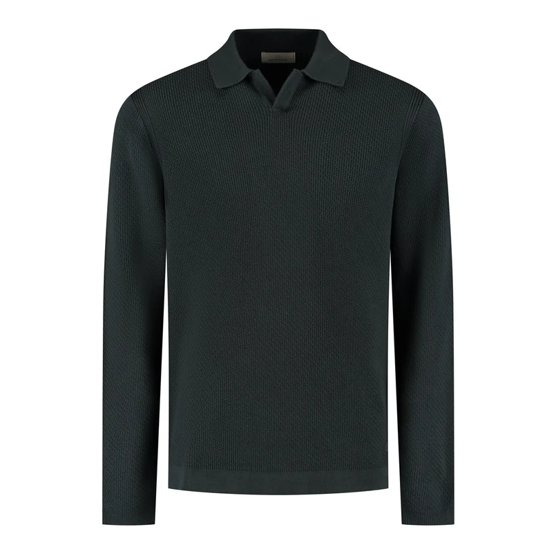 Dstrezzed Heren Trui Kostas Longsleeve Polo Zwart