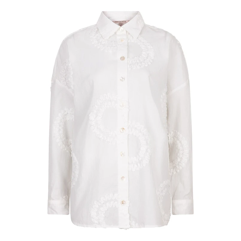 Esqualo Dames Blouse Hs25.09205 OFF-WHITE