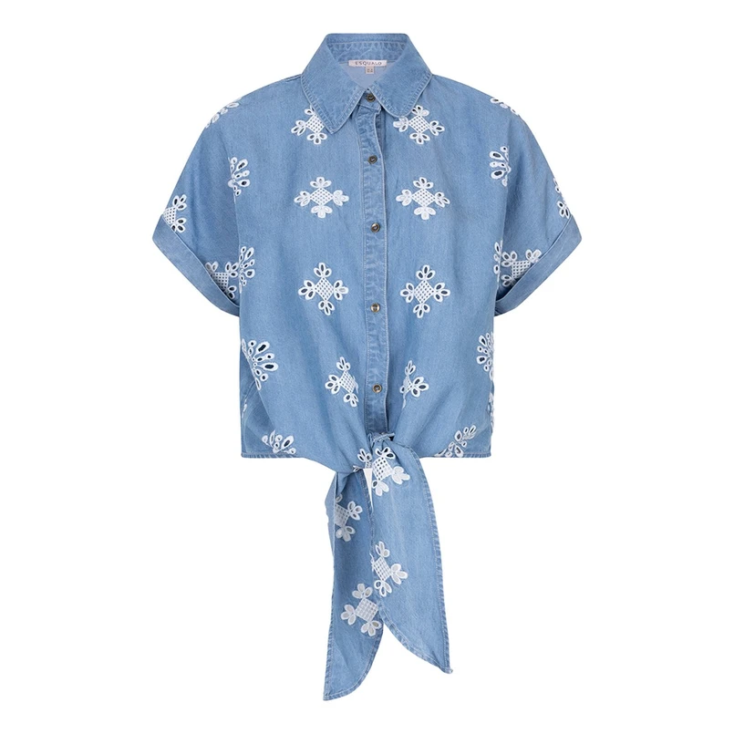 Esqualo Dames Blouse Hs25.28208 Blauw