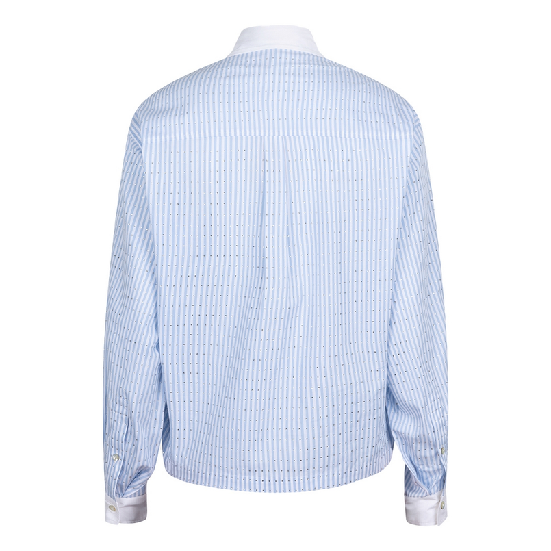 Esqualo Dames Blouse Sp25.10032 Blauw dessin