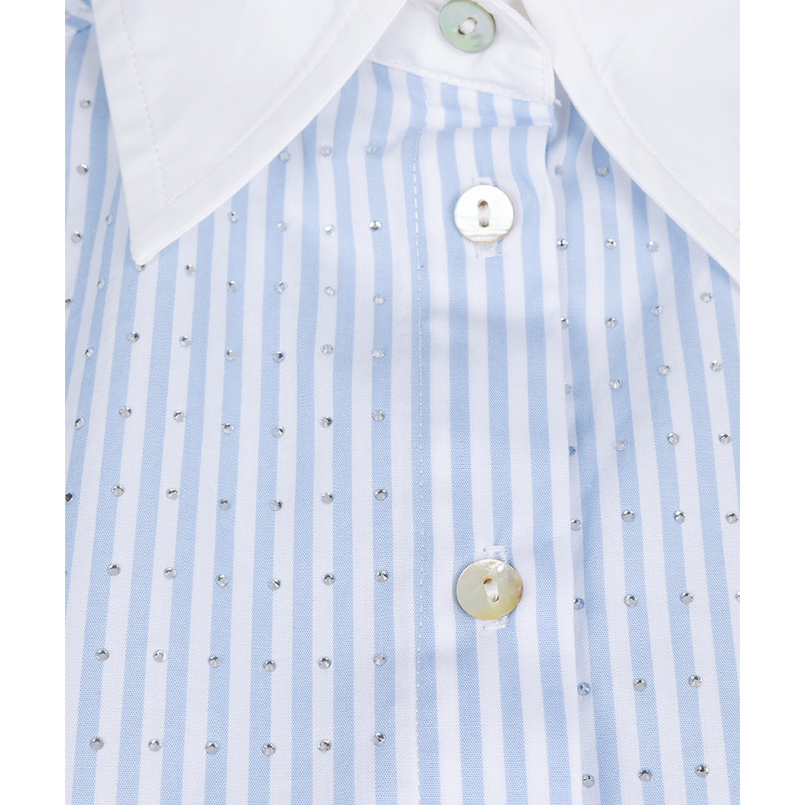 Esqualo Dames Blouse Sp25.10032 Blauw dessin