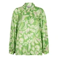 Esqualo Dames Blouse Sp25.15005 Groen dessin