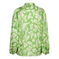 Esqualo Dames Blouse Sp25.15005 Groen dessin