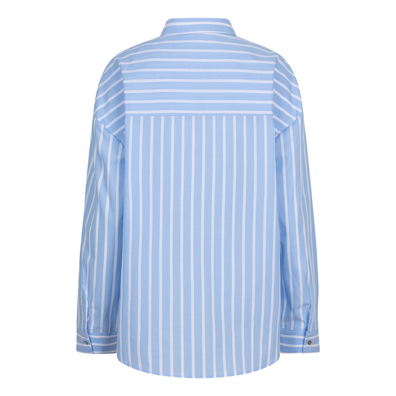 Esqualo Dames Blouse Sp25.15011 Blauw dessin