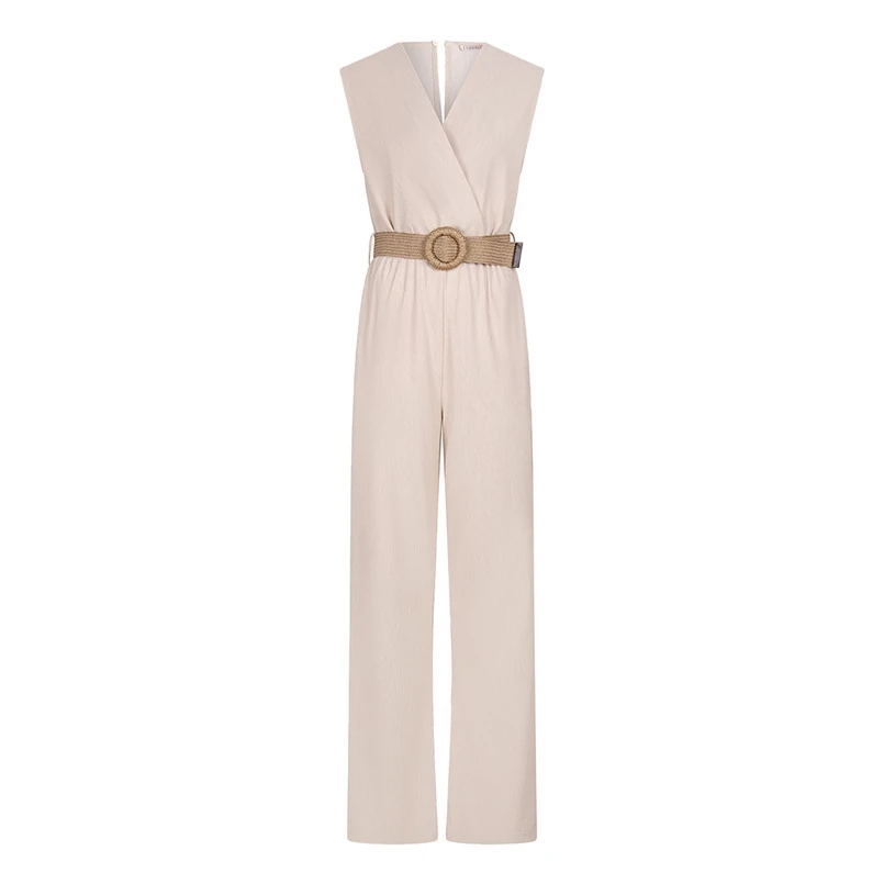 Esqualo Dames Jumpsuit Sp25.30018 NATUREL