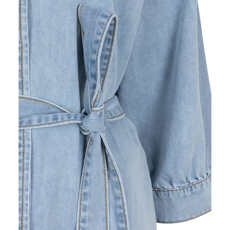 Esqualo Dames Jurk Sp25.12010 Mid blue denim