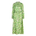 Esqualo Dames Maxi-jurk Sp25.15004 Groen dessin