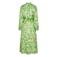 Esqualo Dames Maxi-jurk Sp25.15004 Groen dessin