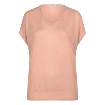 Esqualo dames sweater met lurex Zalm