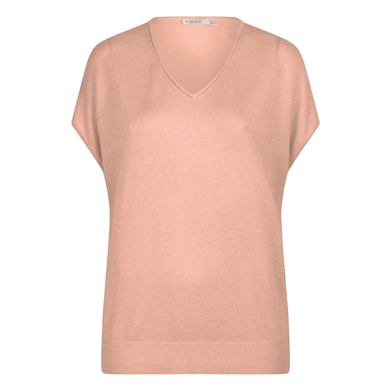 Esqualo dames sweater met lurex Zalm