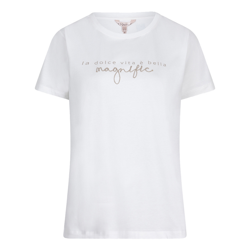 Esqualo Dames Top Sp25.05020 OFF-WHITE