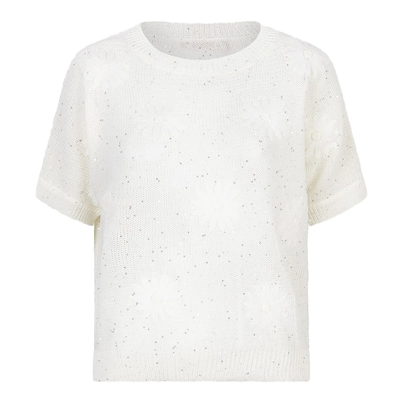 Esqualo Dames Trui Hs25.02226 OFF-WHITE