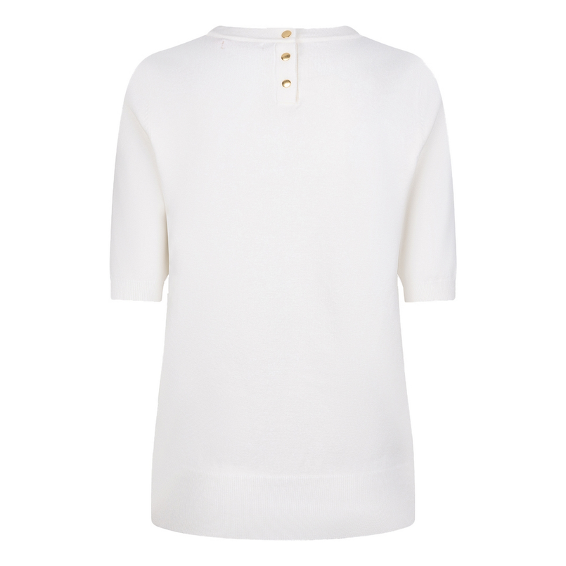 Esqualo Dames Trui Sp25.07004 OFF-WHITE