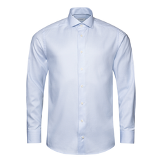 Eton Heren Overhemd 10001211220 Midden blauw