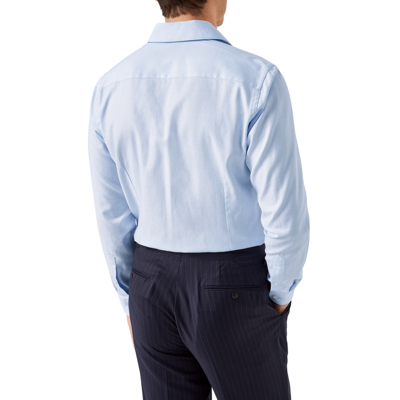 Eton Heren Overhemd 10001211220 Midden blauw