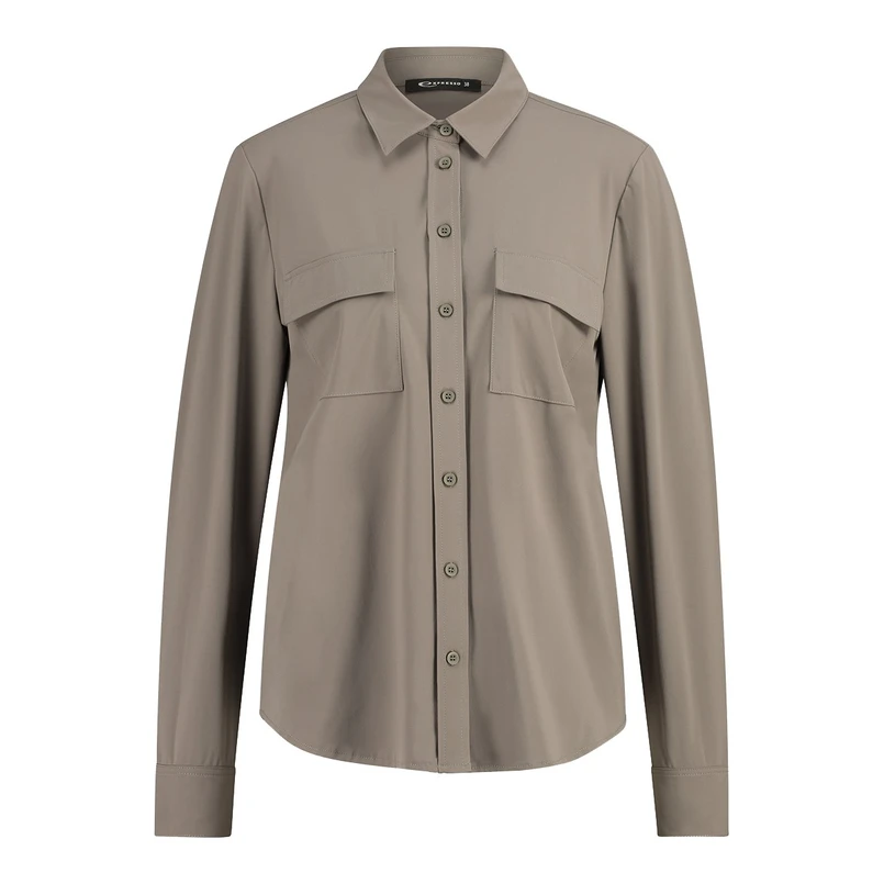 Expresso Dames Blouse Ex13-25018 Taupe