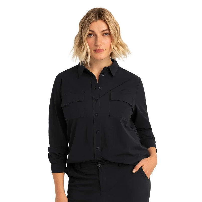Expresso Dames Blouse Ex13-25018 Zwart