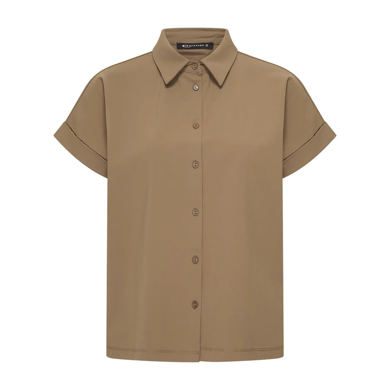 Expresso Dames Blouse Ex13-25285 Midden bruin