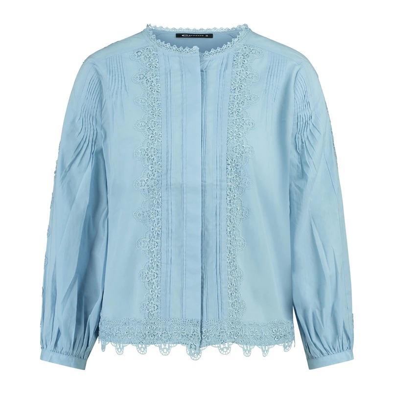 Expresso Dames Blouse Ex14-25183 Bleu