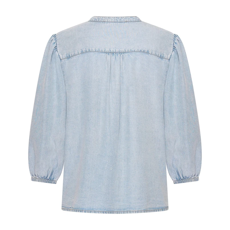 Expresso Dames Blouse Ex14-25205 Light blue denim
