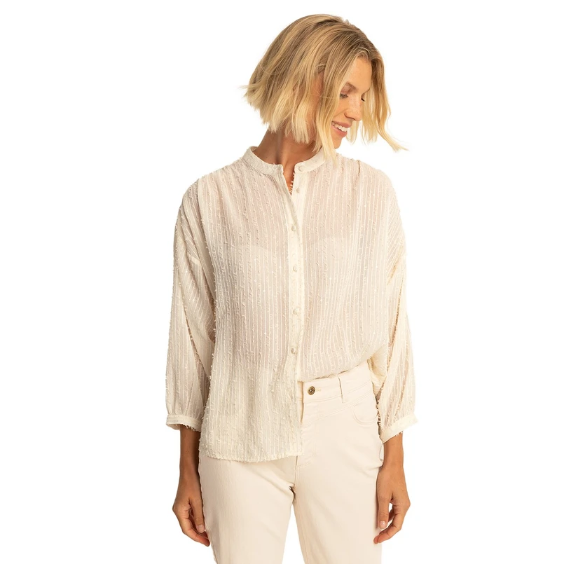 Expresso Dames Blouse Ex14-25259 OFF-WHITE