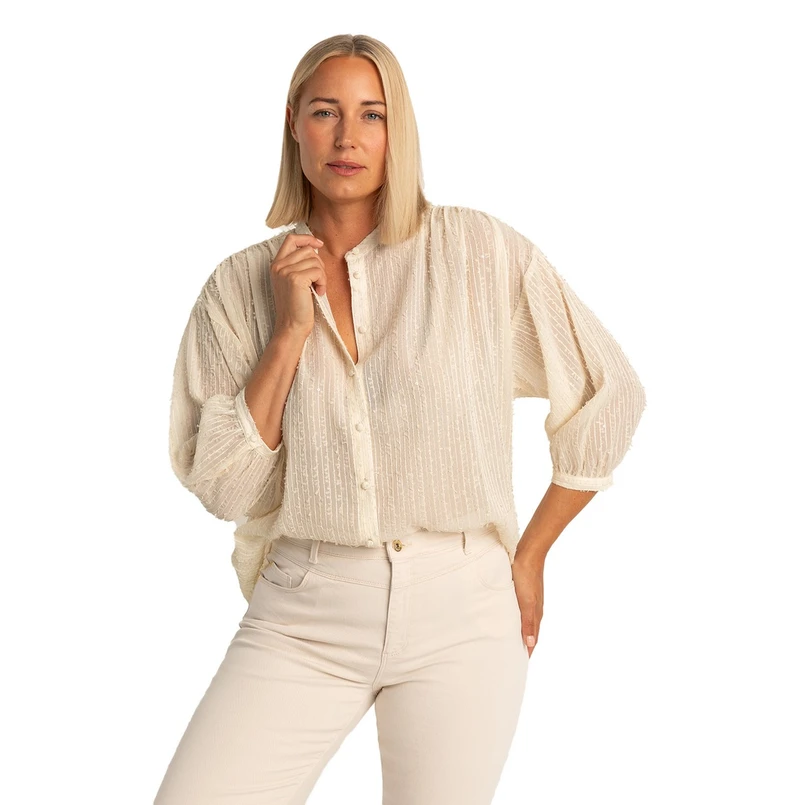 Expresso Dames Blouse Ex14-25259 OFF-WHITE
