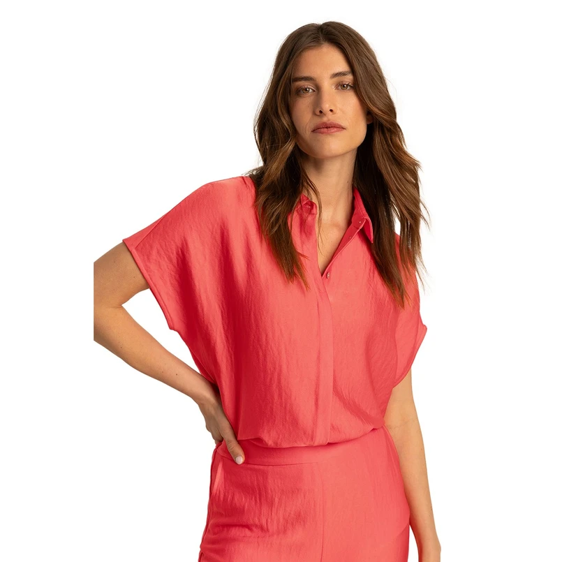 Expresso Dames Blouse Ex14-25266 Koraal