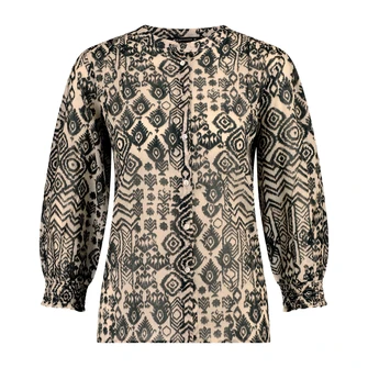 Expresso Dames Blouse Ex14-25357 Midden bruin