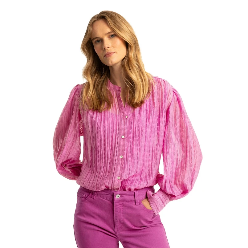 Expresso Dames Blouse Ex25-14008 Cerise