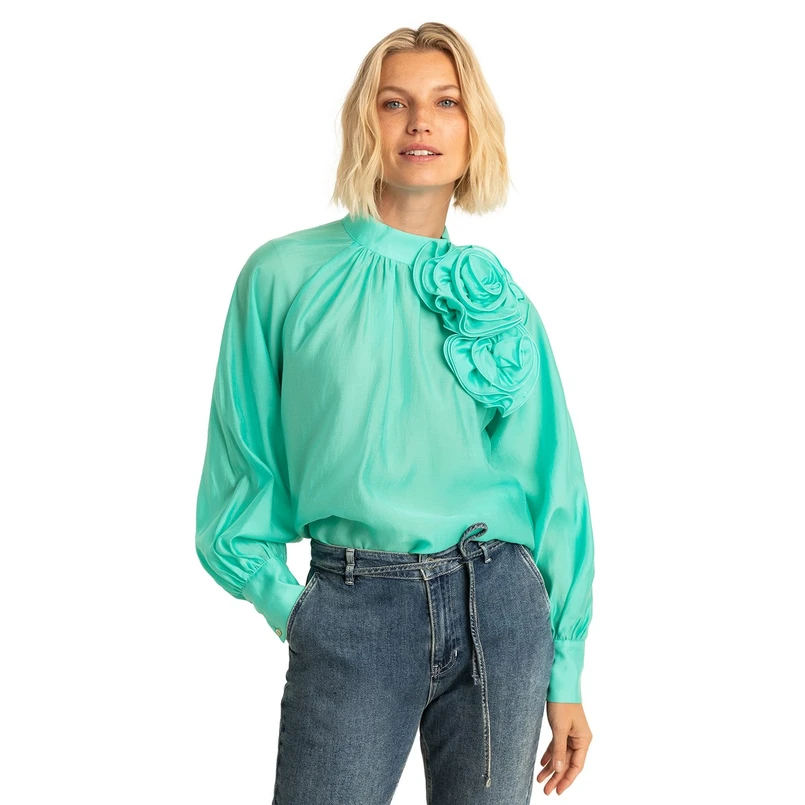 Expresso Dames Blouse Ex25-14010 Aqua