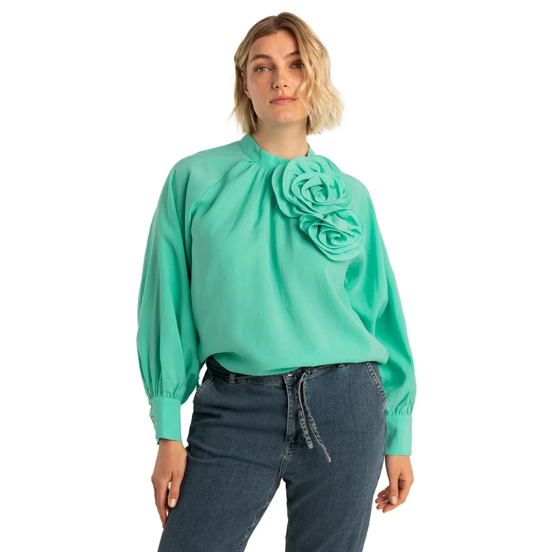 Expresso Dames Blouse Ex25-14010 Aqua