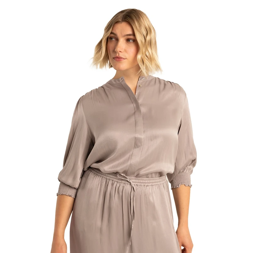 Expresso Dames Blouse Ex25-14011 Taupe