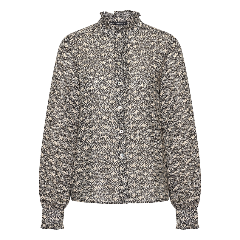 Expresso Dames Blouse Ex25-14018 Zwart